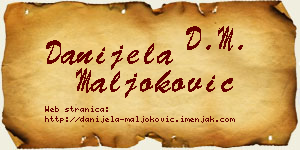 Danijela Maljoković vizit kartica